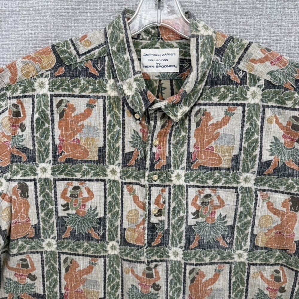 Reyn Spooner Sz 3XL Varez Hawaiian Music Hula Kahiko Folk Drum Native RARE Dance